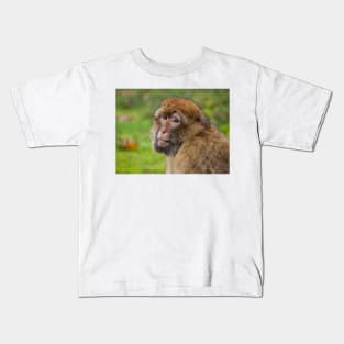 Close-up of a Barbary macaque Kids T-Shirt